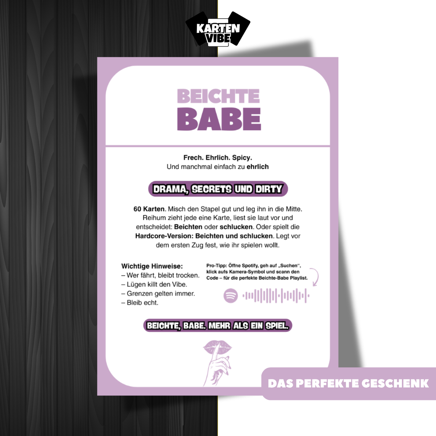 Beichte Babe als Geschenkidee – das lustige Trink- und Geständnisspiel für beste Freundinnen, Junggesellinnenabschiede oder Geburtstage