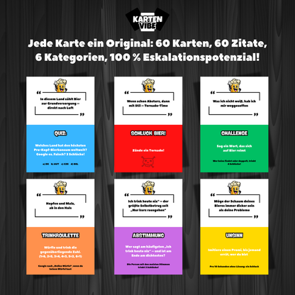60 verrückte Karten beim Bier Gewinnt Trinkspiel – für alle, die Bier lieben und nichts bereuen wollen