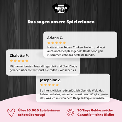 Reden, Trinken, Deeptalk - Kartenvibe