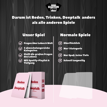 Reden, Trinken, Deeptalk - Kartenvibe