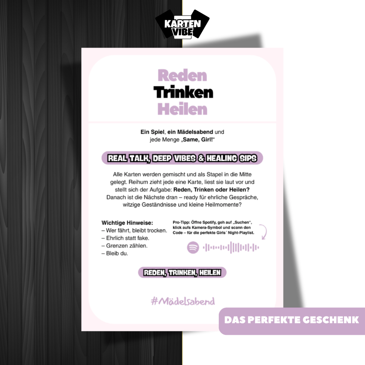 Reden, Trinken, Heilen - Kartenvibe